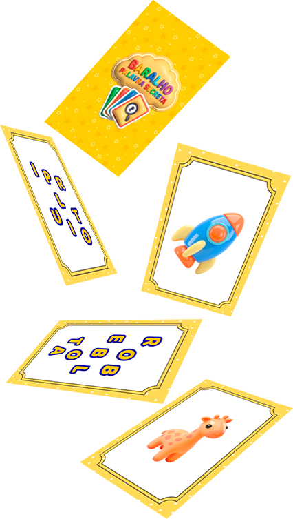Cartas dos jogos Jogando e Lendo